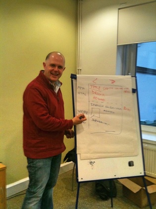 Running an action planning workshop for Willoughby PR, Birmingham